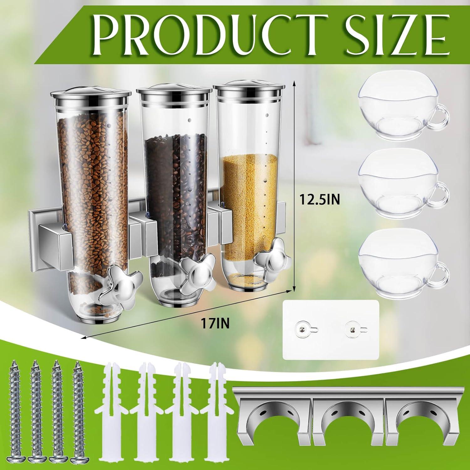 Dispensador de Alimentos Secos Triple Umigy 39 oz Plata