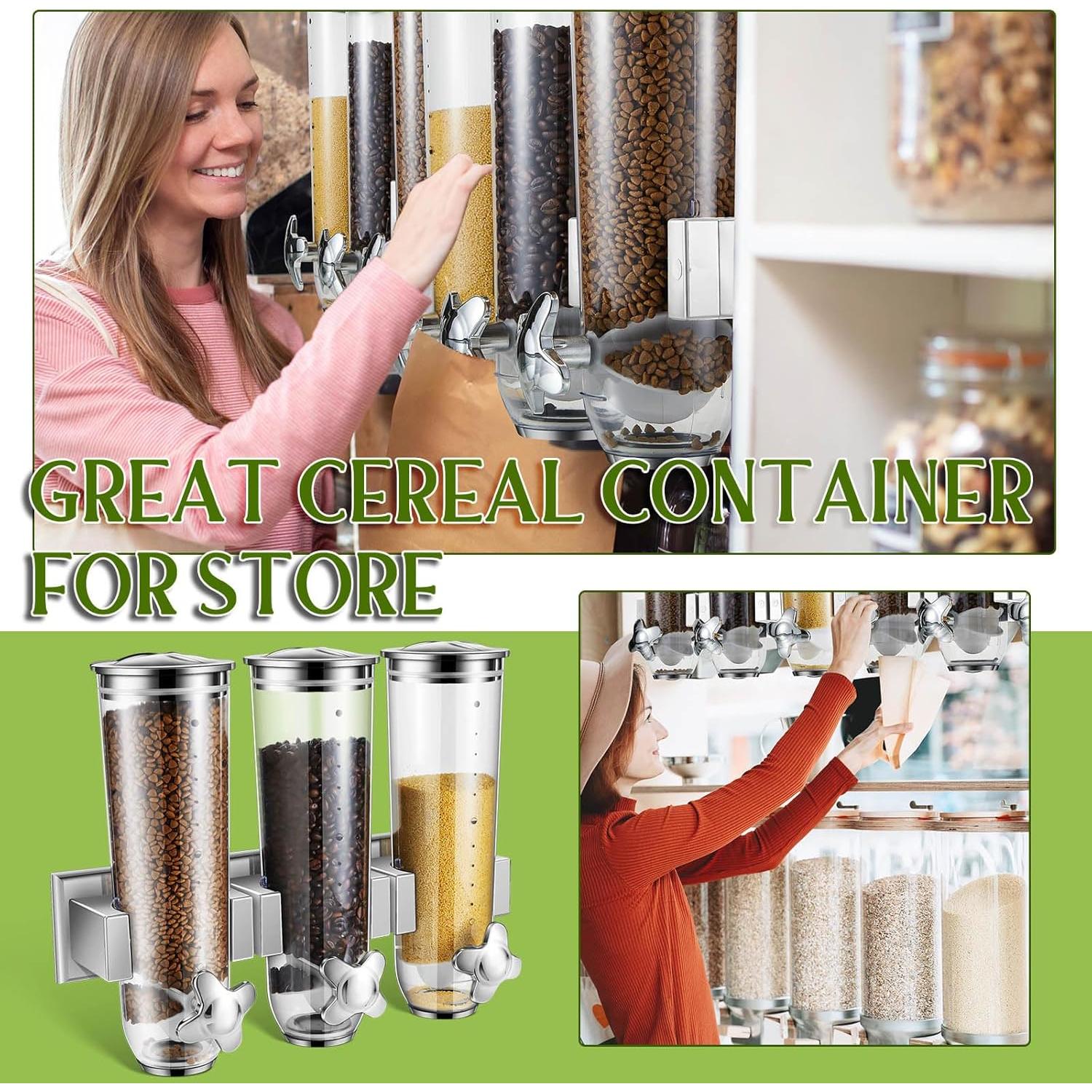 Dispensador de Alimentos Secos Triple Umigy 39 oz Plata