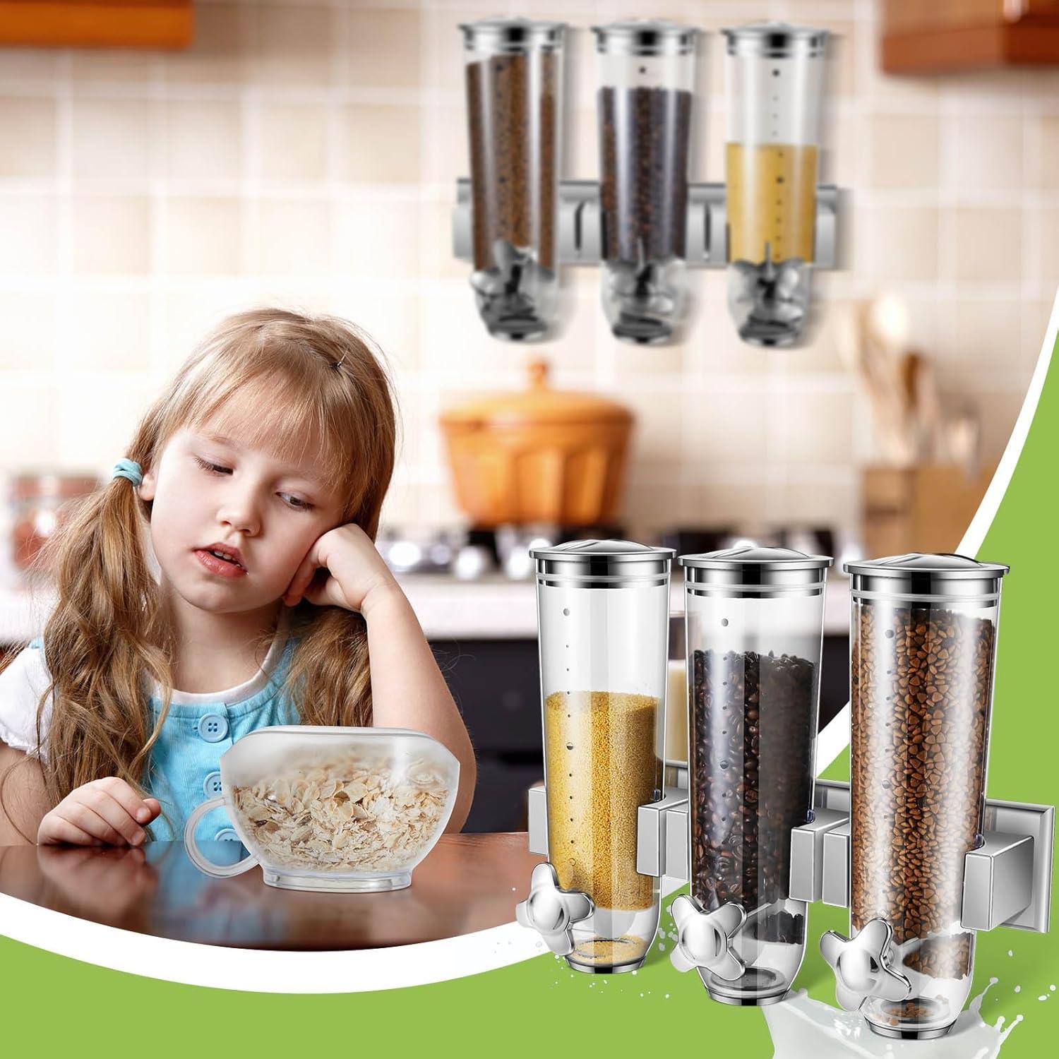 Dispensador de Alimentos Secos Triple Umigy 39 oz Plata