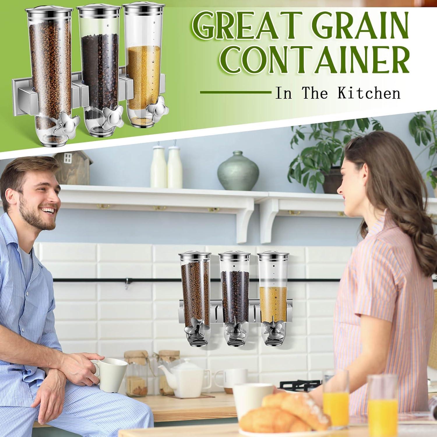 Dispensador de Alimentos Secos Triple Umigy 39 oz Plata