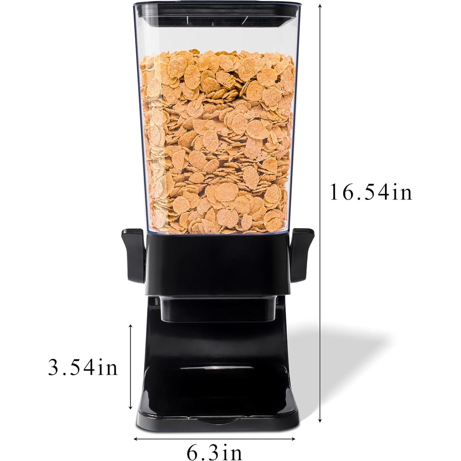 Dispensador de Cereal FHJP 5.5L con Control de Porciones Negro