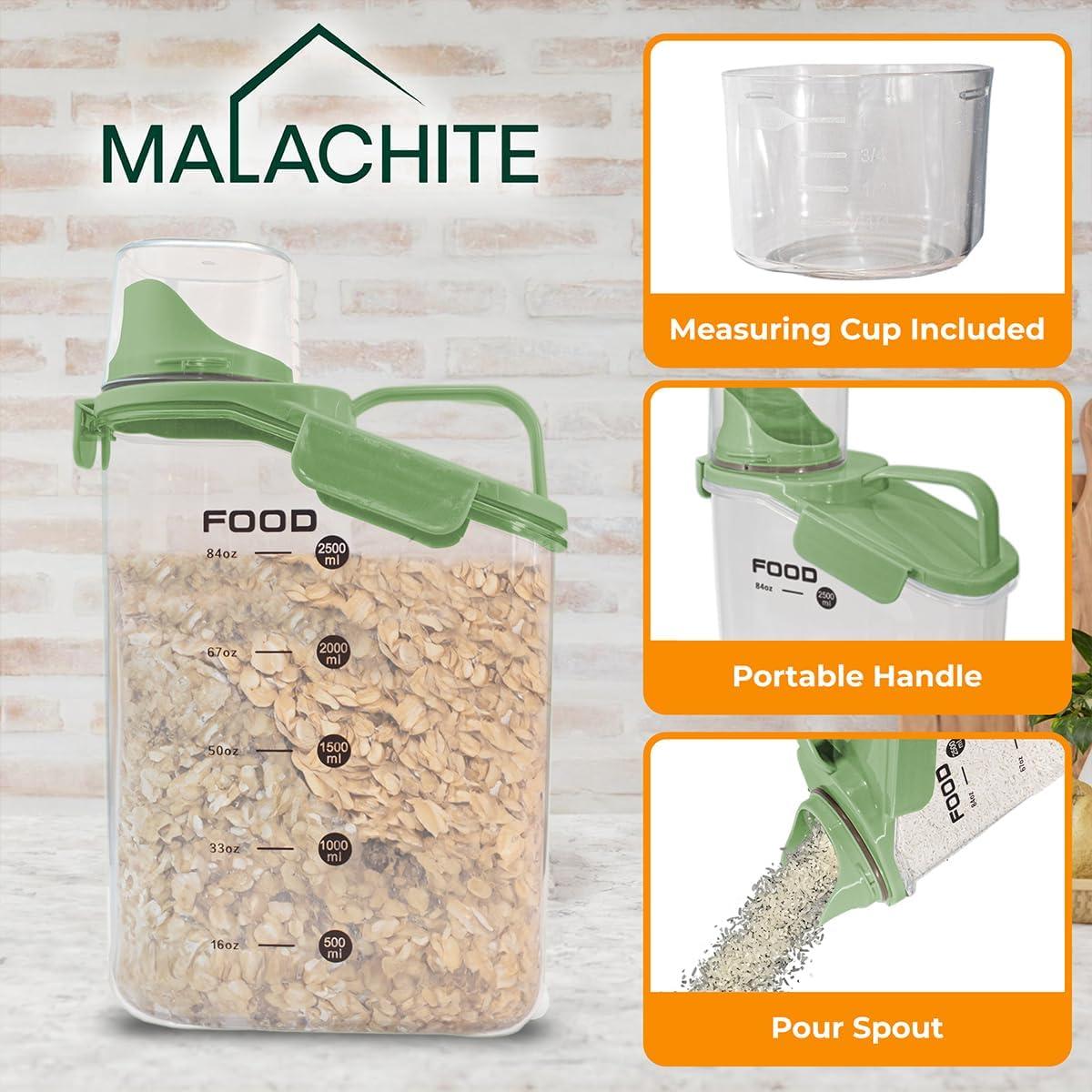 Contenedor Hermético Malachite 2.6L Paquete de 2 Verde