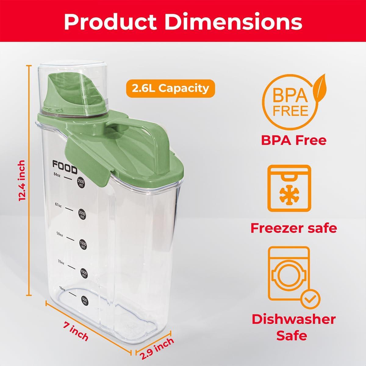 Contenedor Hermético Malachite 2.6L Paquete de 2 Verde