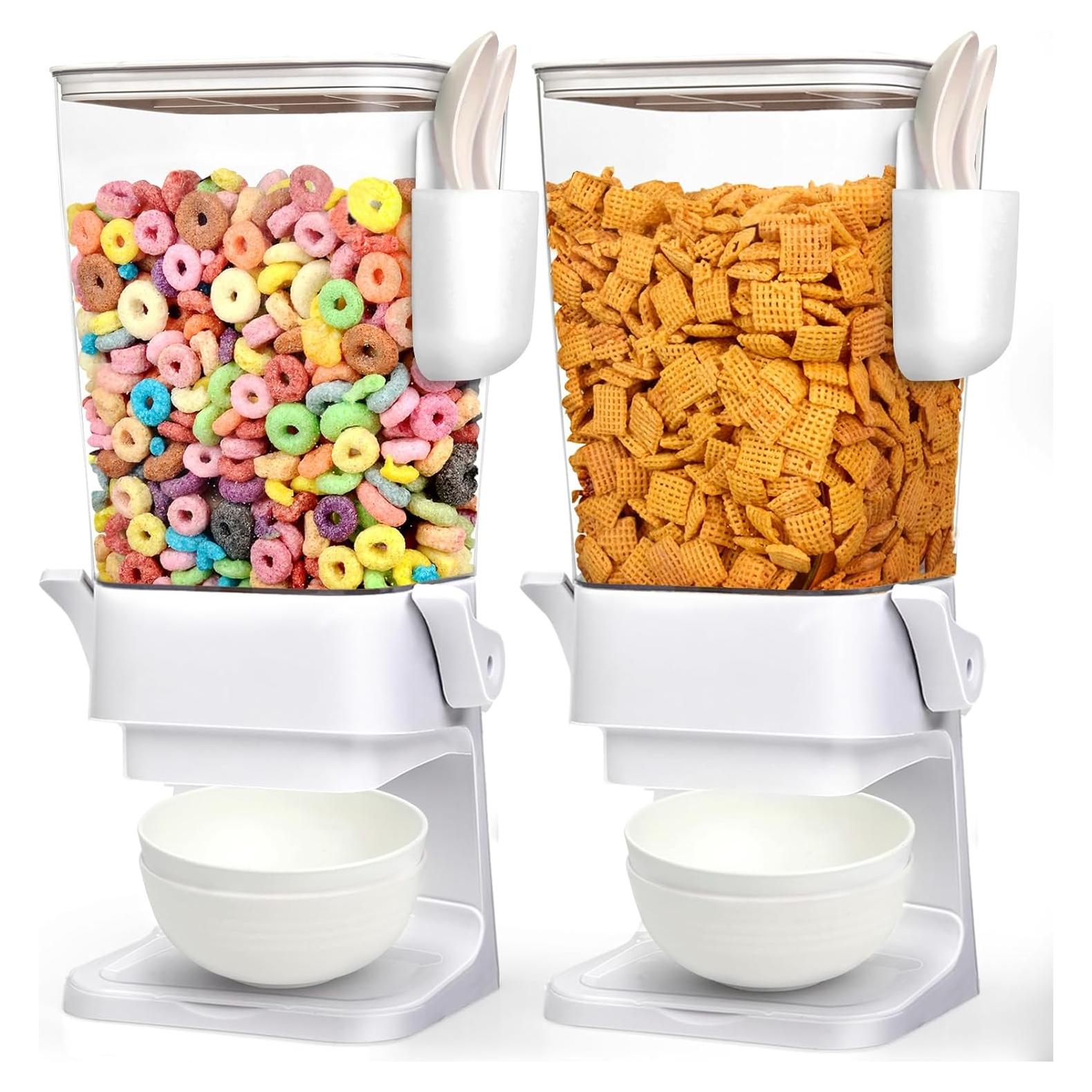 Dispensador de Cereal Mivvosakuki 5.5L con 4 Tazones y Cucharas