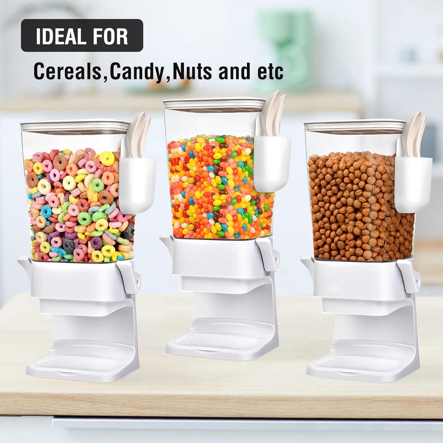Dispensador de Cereal Mivvosakuki 5.5L con 4 Tazones y Cucharas