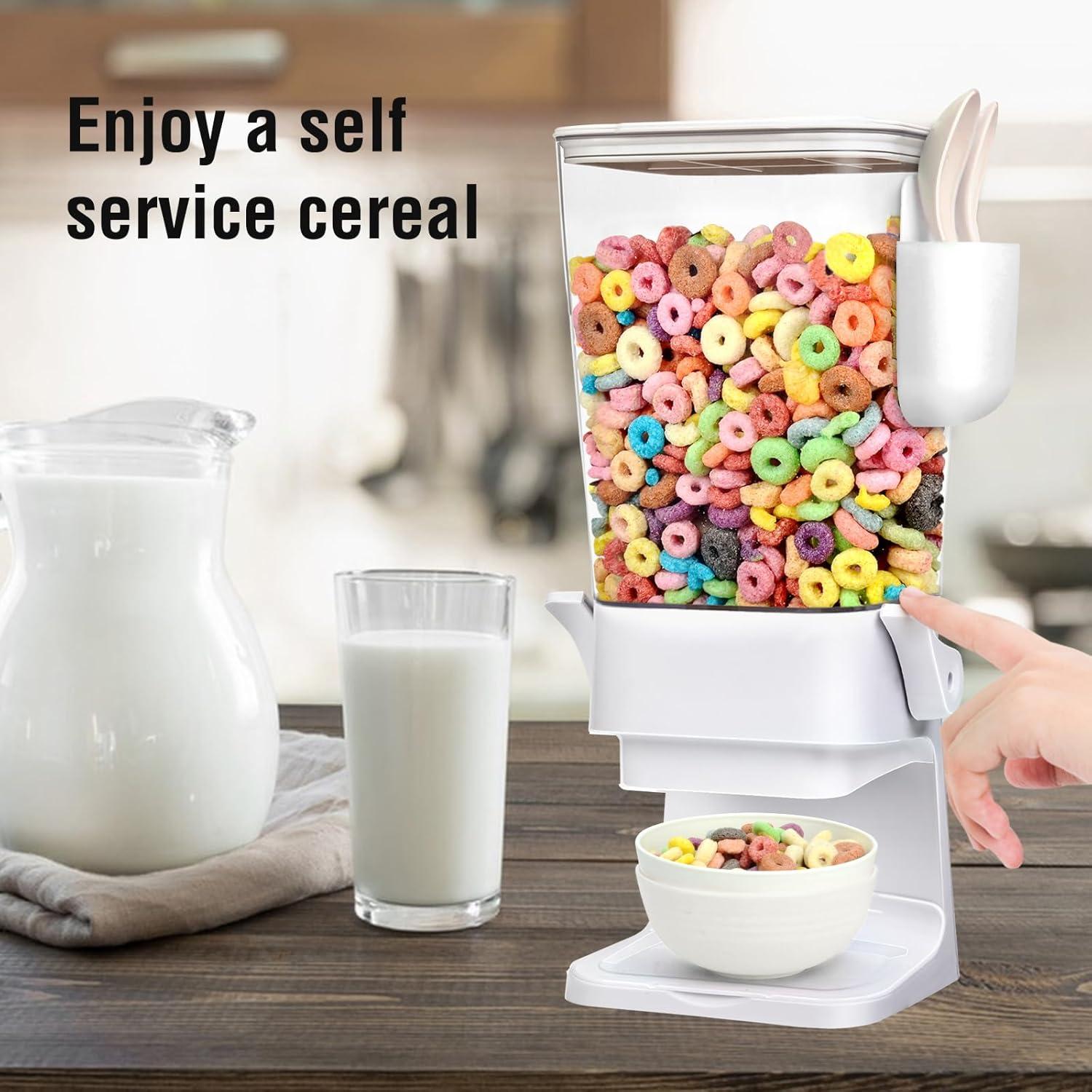 Dispensador de Cereal Mivvosakuki 5.5L con 4 Tazones y Cucharas