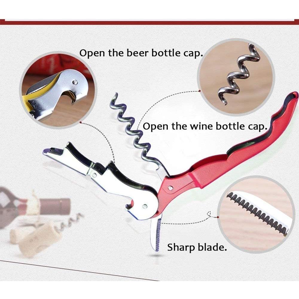 12 Sacacorchos Plegables RECUTMS de Acero Inoxidable