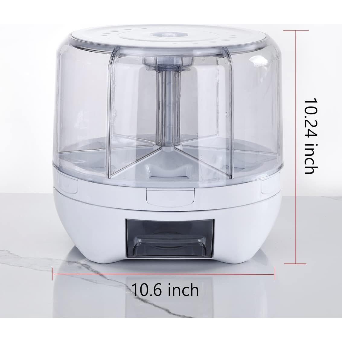 Dispensador de Granos 20L XIYAO 360° Rotativo 6 Compartimentos