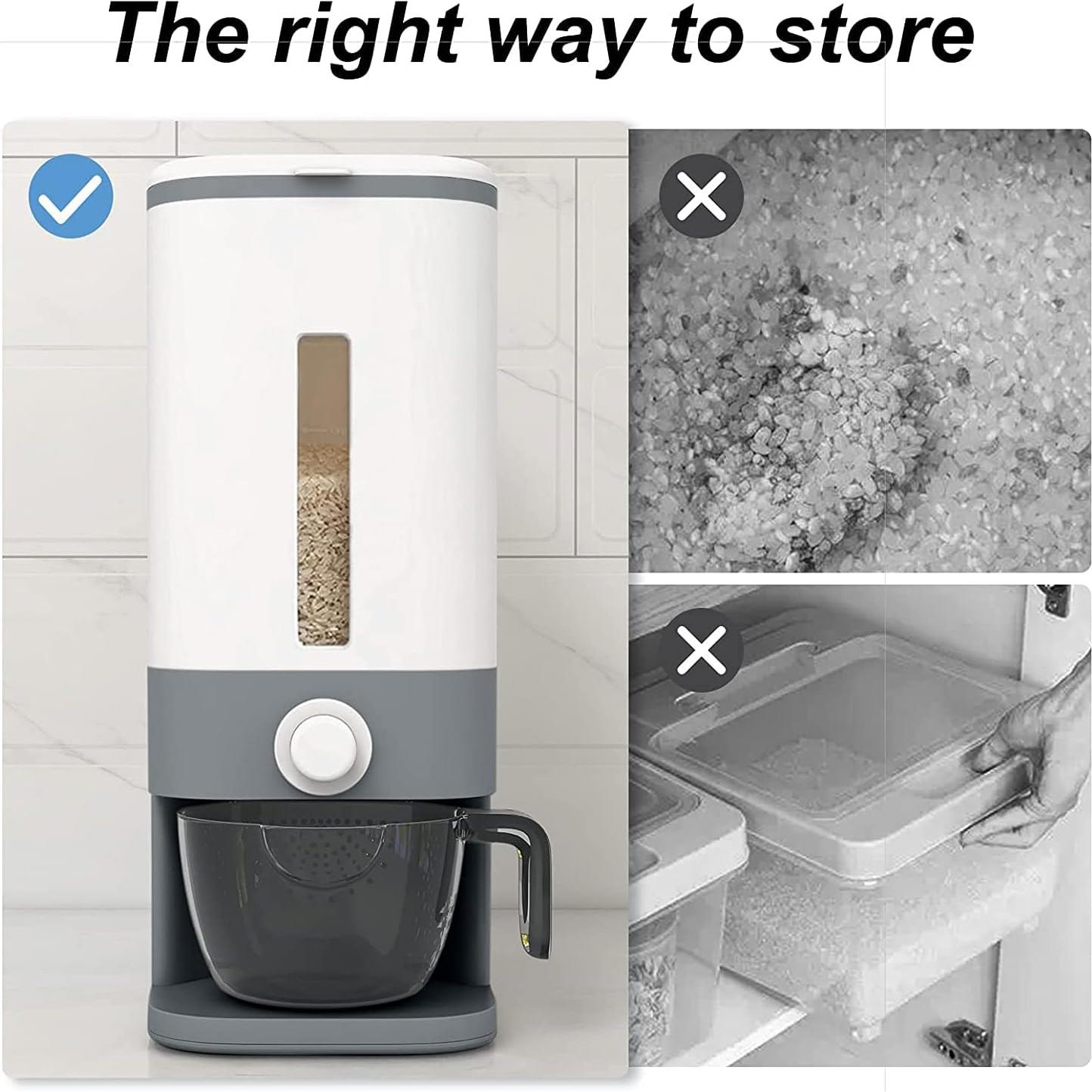 Dispensador de Arroz 25 L con Tapa Hermética GREAT JING