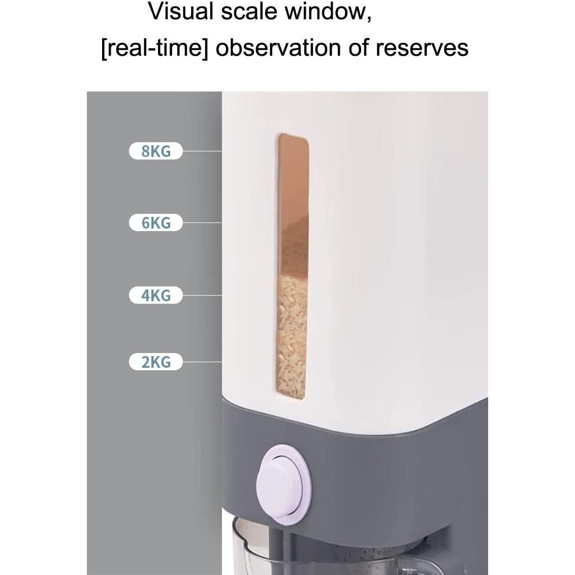 Dispensador de Arroz 25 L con Tapa Hermética GREAT JING