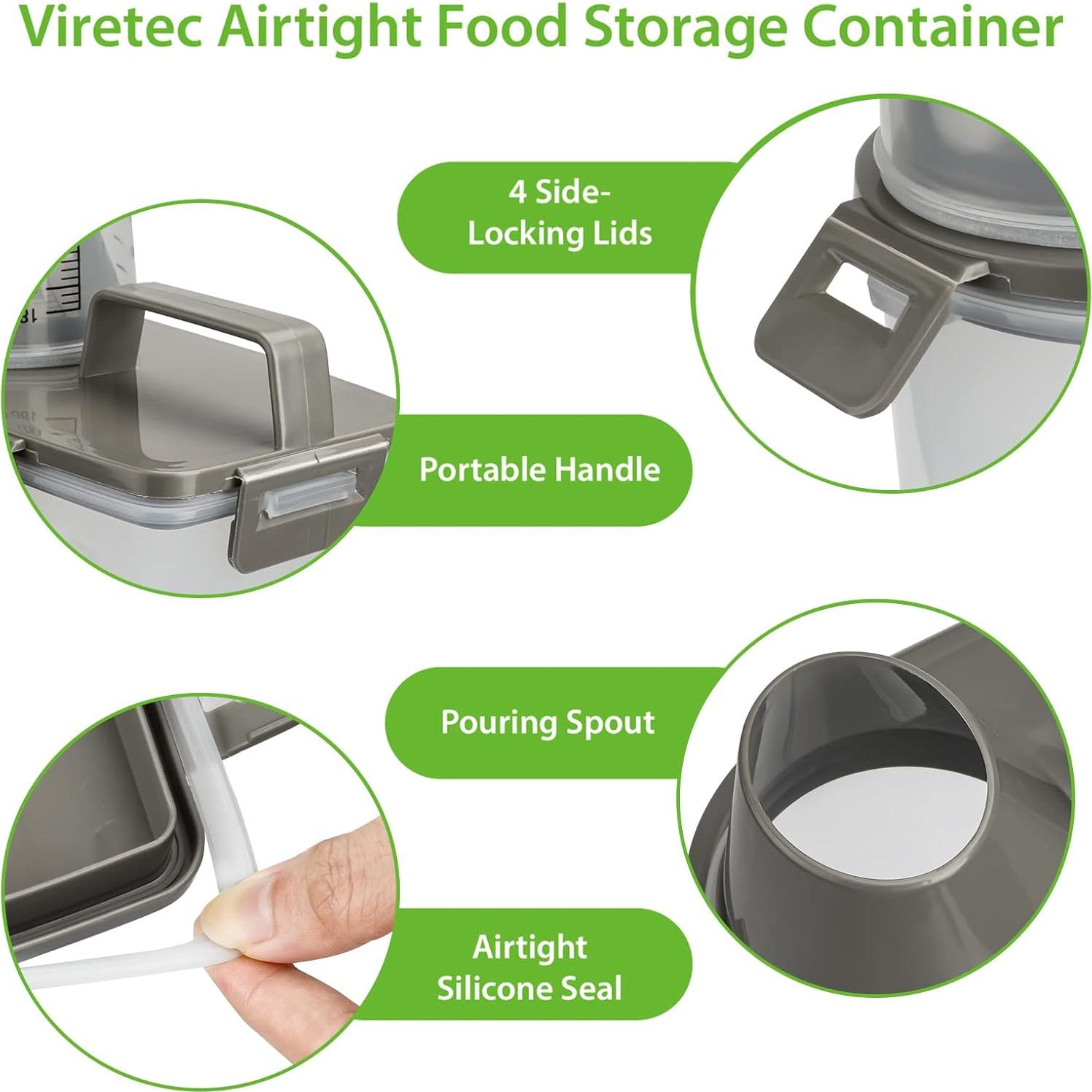 Contenedor Hermético Viretec 1,36 a 2,27 kg para Alimentos