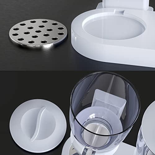 Dispensador de Alimentos Doble Blanco 2L - 1 Onza por Giro