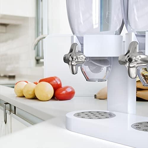 Dispensador de Alimentos Doble Blanco 2L - 1 Onza por Giro