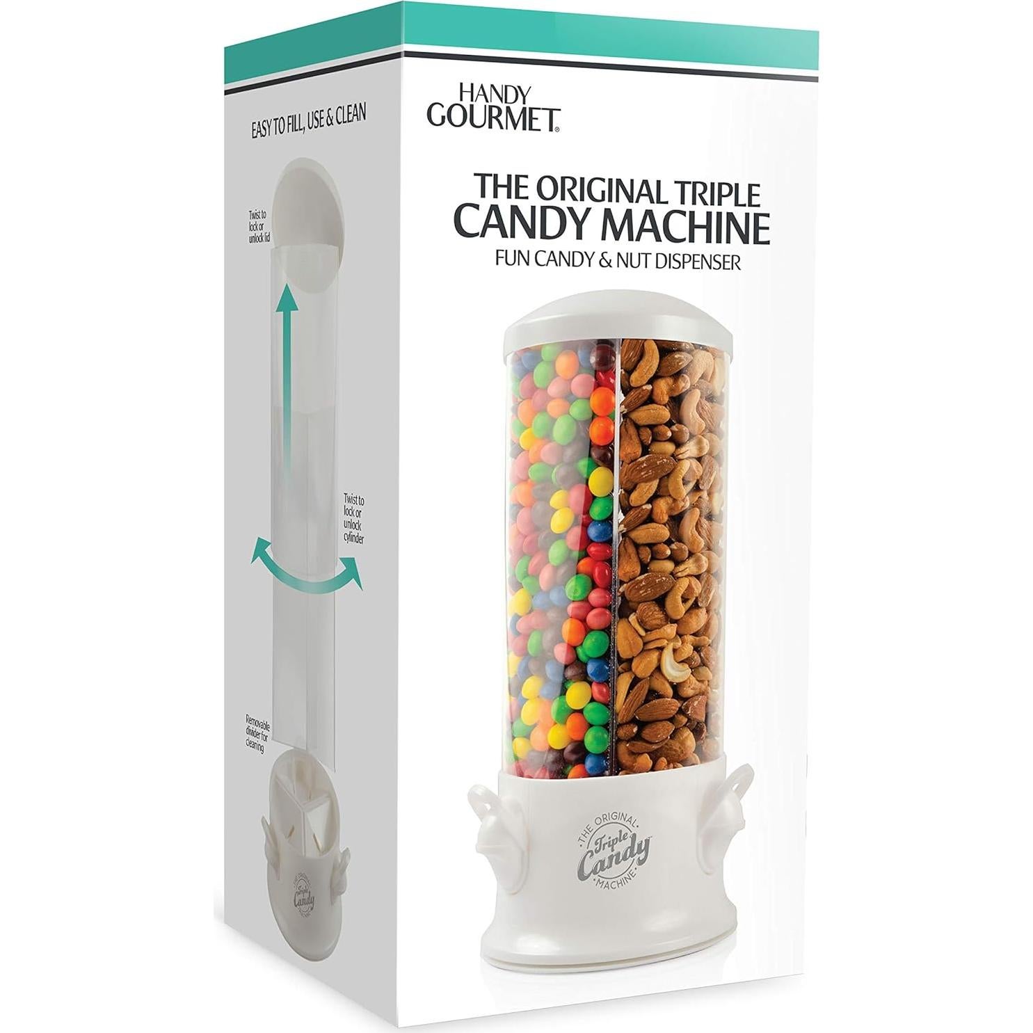 Dispensador de Caramelos Jobar Gourmet Triple Blanco