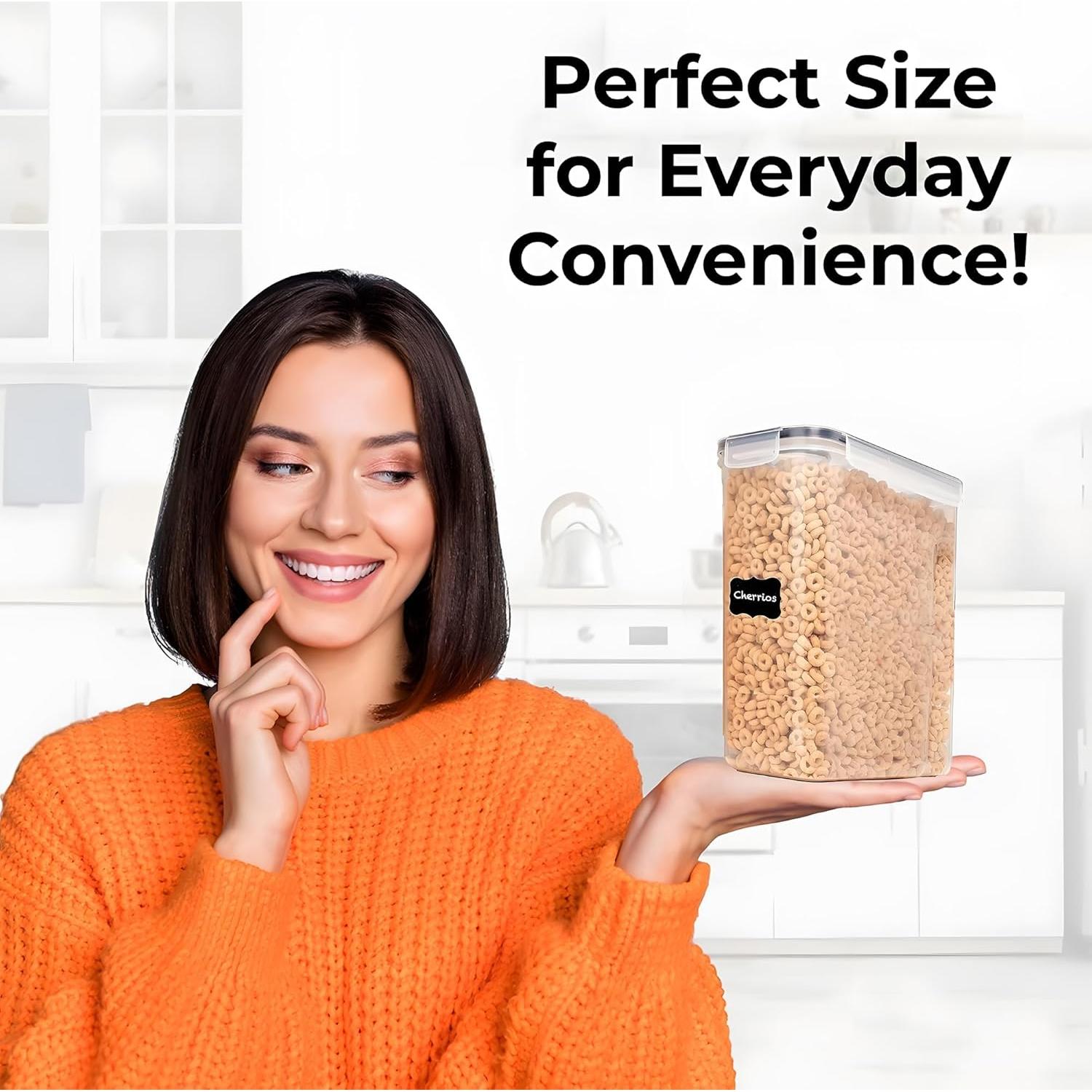 Shazo 2 Pack Contenedores de Cereal 2.5L Herméticos BPA