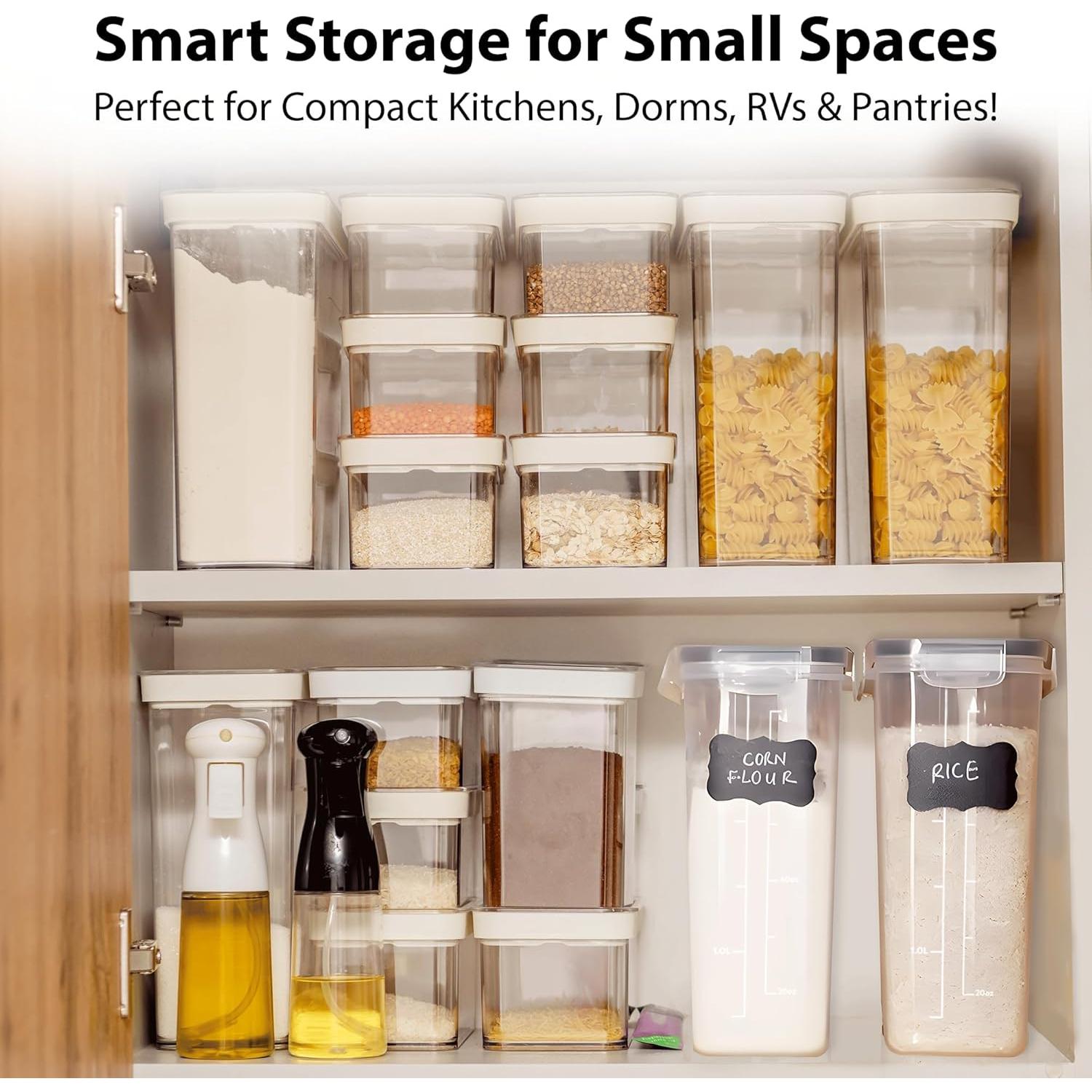 Shazo 2 Pack Contenedores de Cereal 2.5L Herméticos BPA