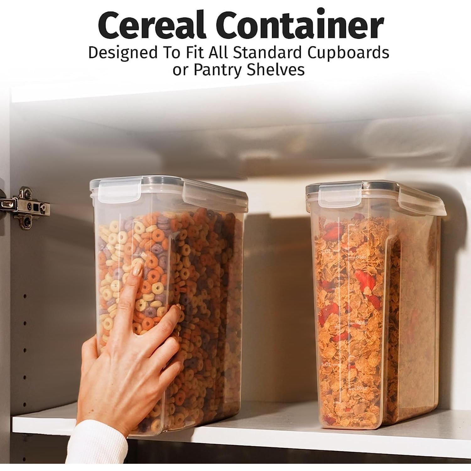 Shazo 2 Pack Contenedores de Cereal 2.5L Herméticos BPA