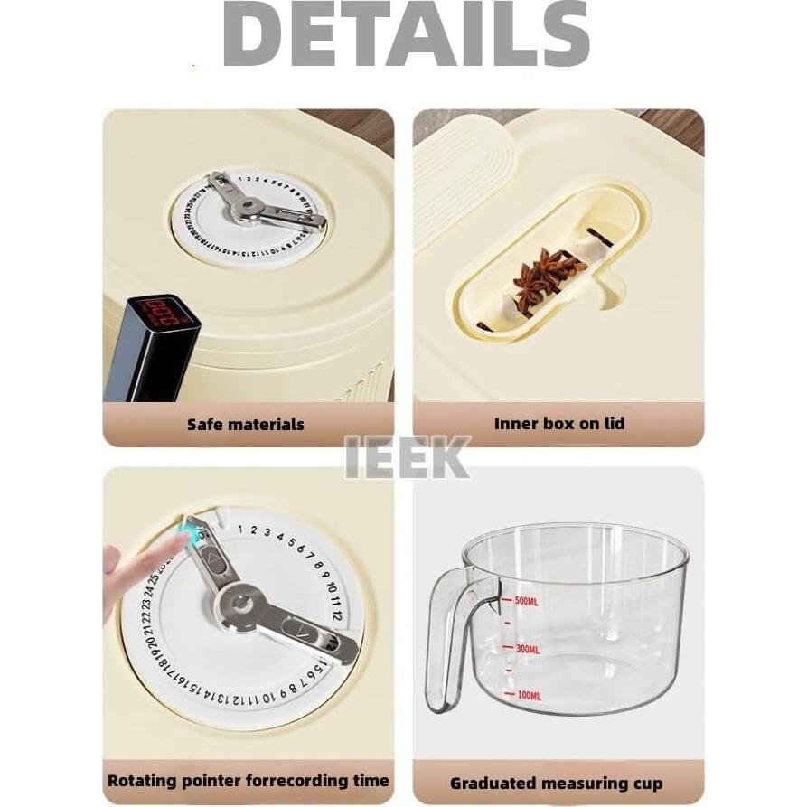 Dispensador de Arroz IEEK 5,44 kg con Taza Medidora