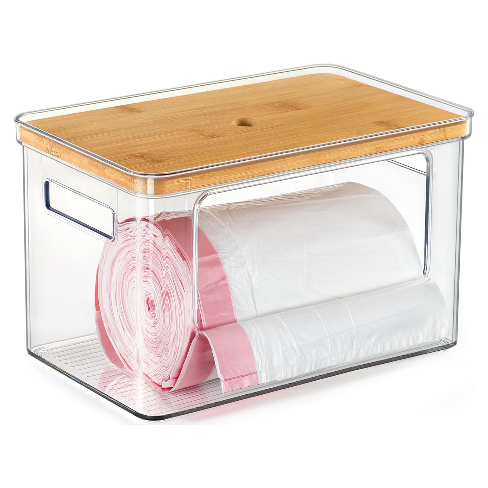 Organizador Apilable Hudgan con Tapa de Bambú 124L