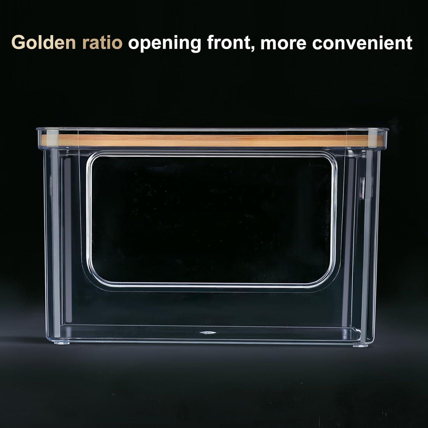 Organizador Apilable Hudgan con Tapa de Bambú 124L