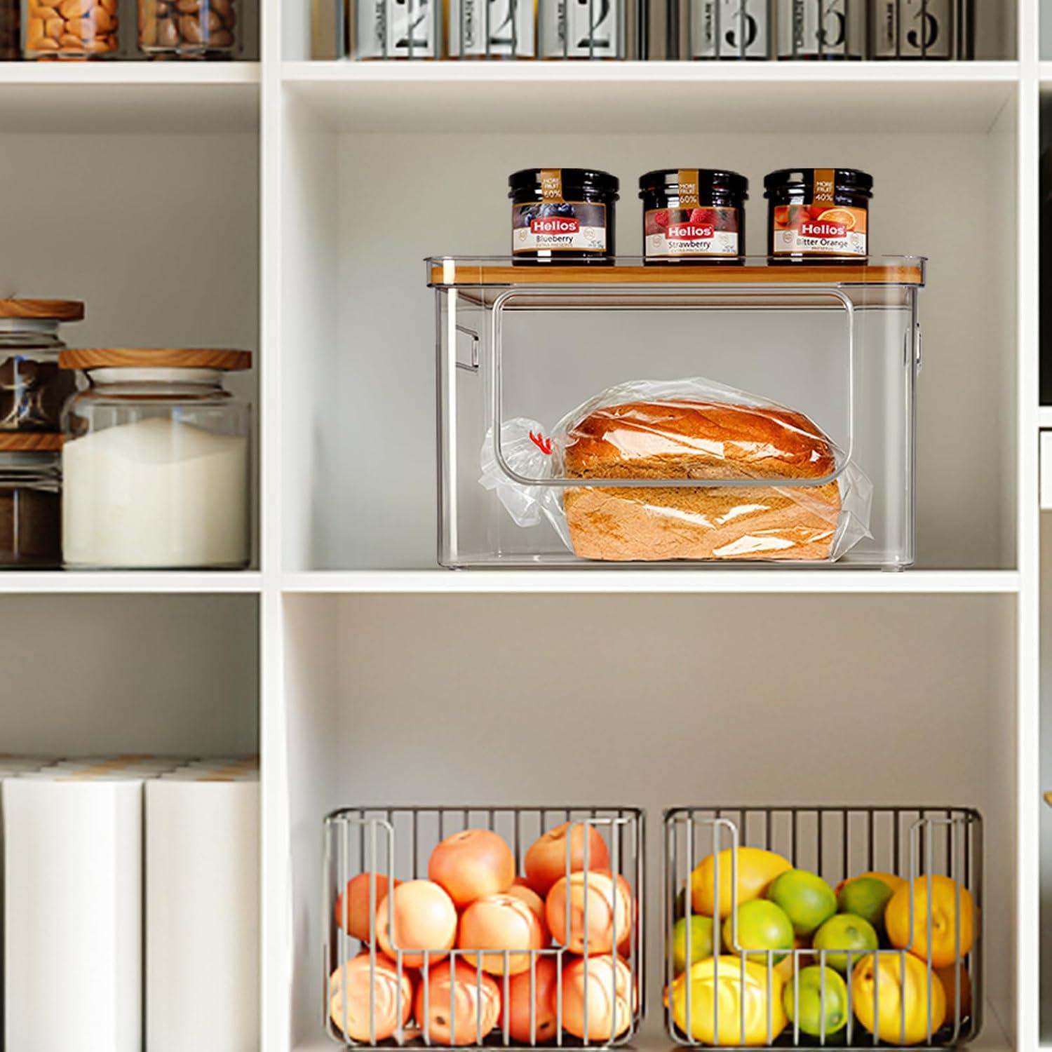 Organizador Apilable Hudgan con Tapa de Bambú 124L