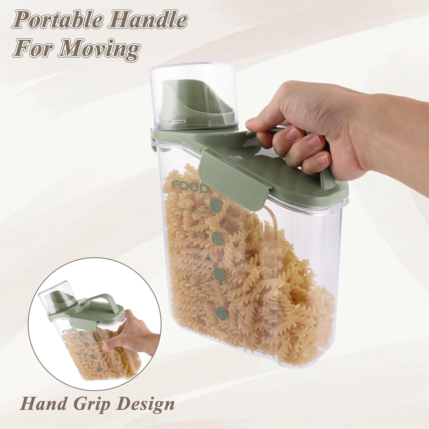 SENENQU 3 Contenedores de Cereal 2L Herméticos Plástico