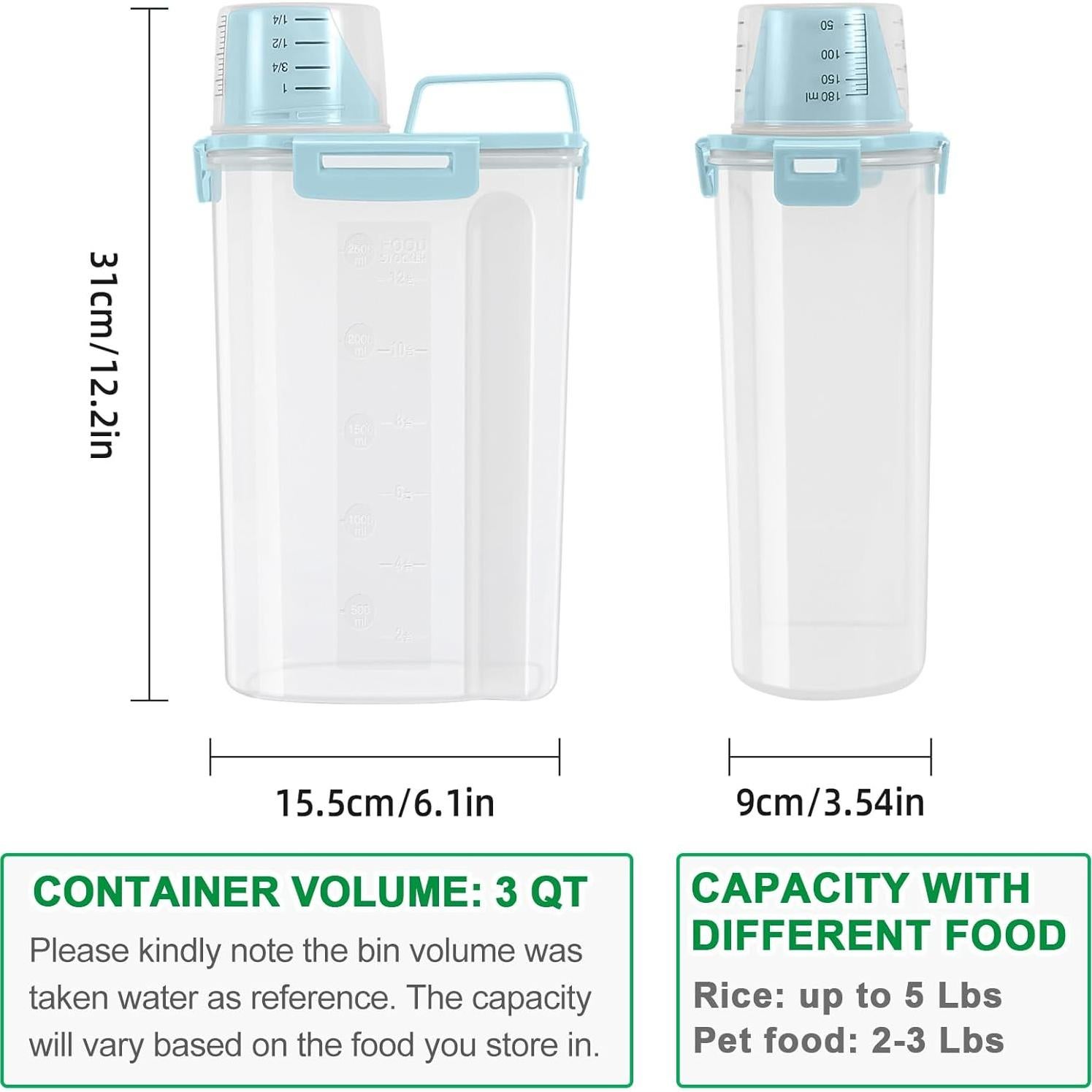 Contenedor de Almacenamiento de Alimentos TBMax 2 Piezas 2,27 kg