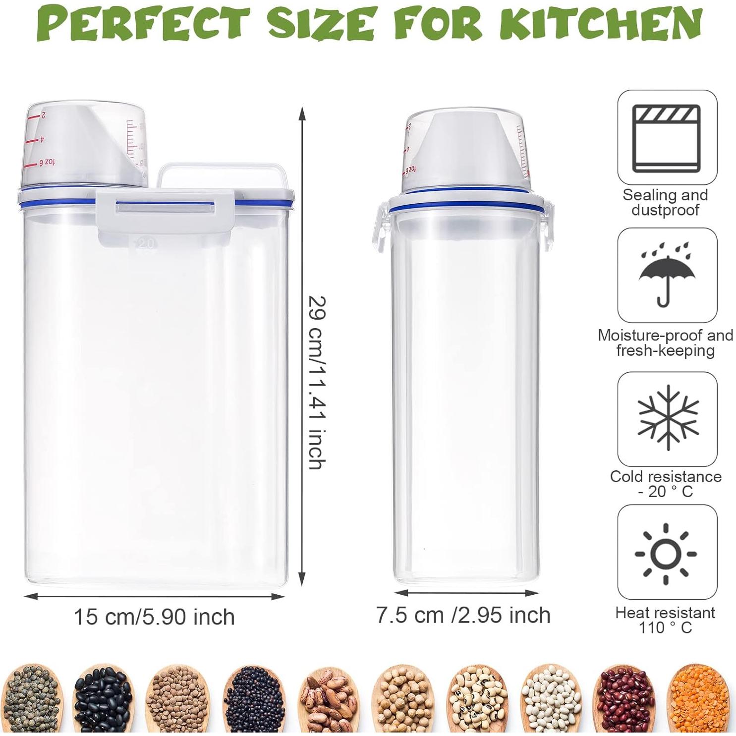 Contenedor de Almacenamiento de Arroz 4 Pcs Lauwell 2.5L
