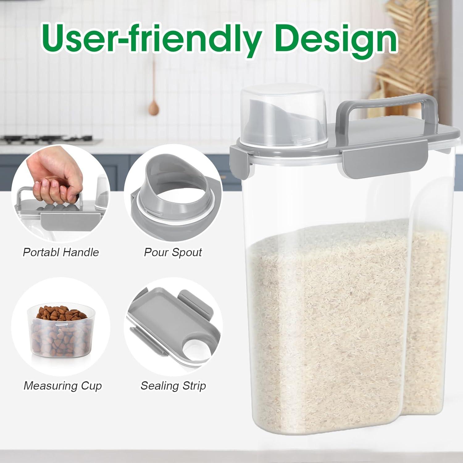 Contenedor de Alimentos TBMax 4,54 kg Hermético Gris Claro