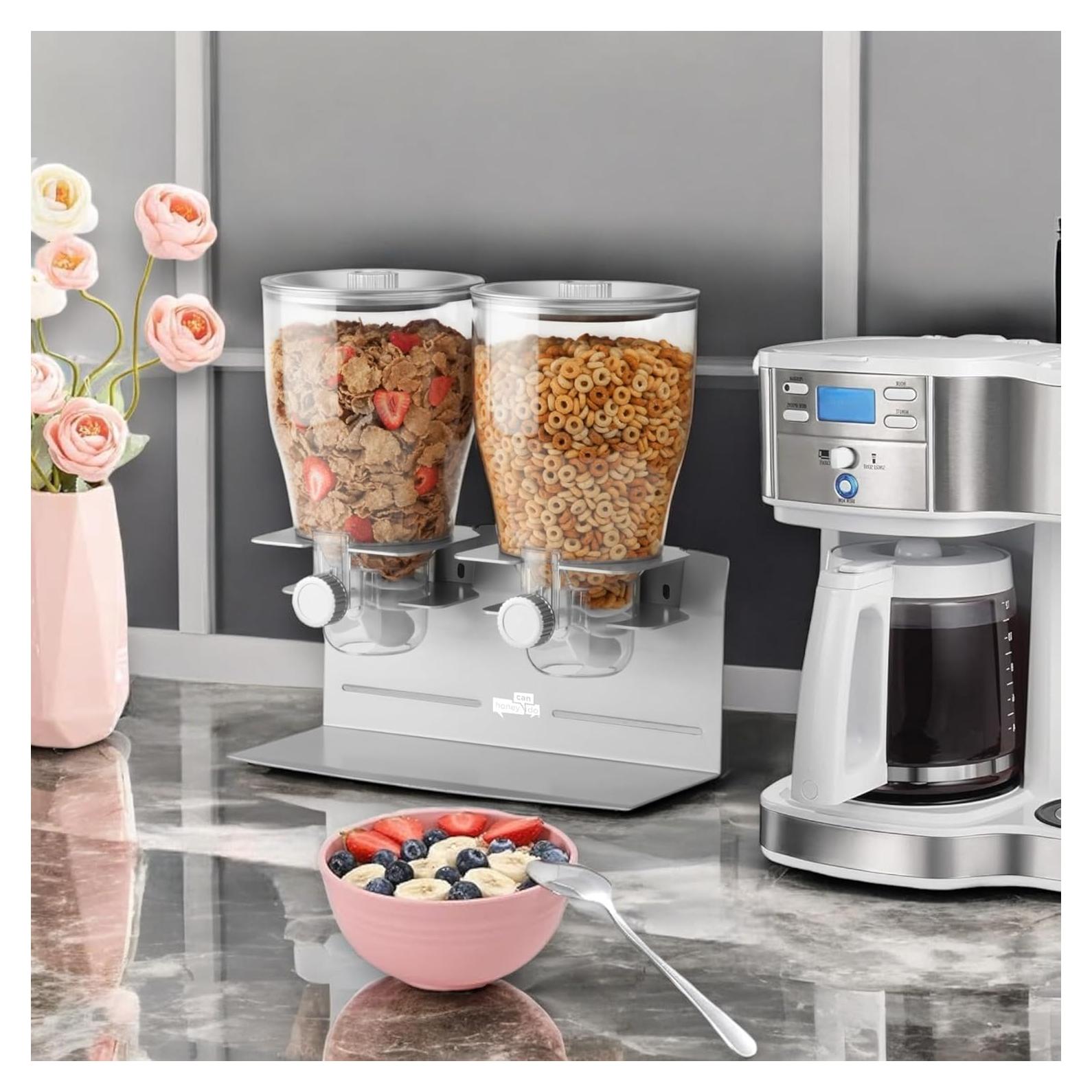 Dispensador de Alimentos Secos Honey-Can-Do 2 Recipientes 384 ml