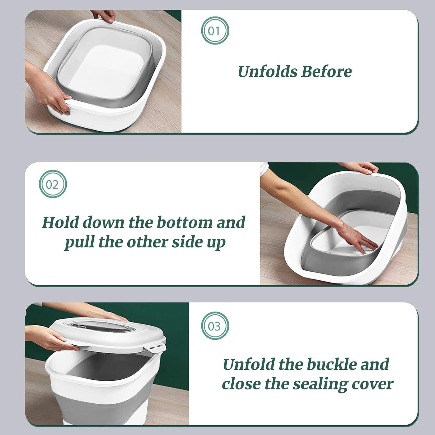 Contenedor de Alimentos Hermético Gropecan 50L Blanco