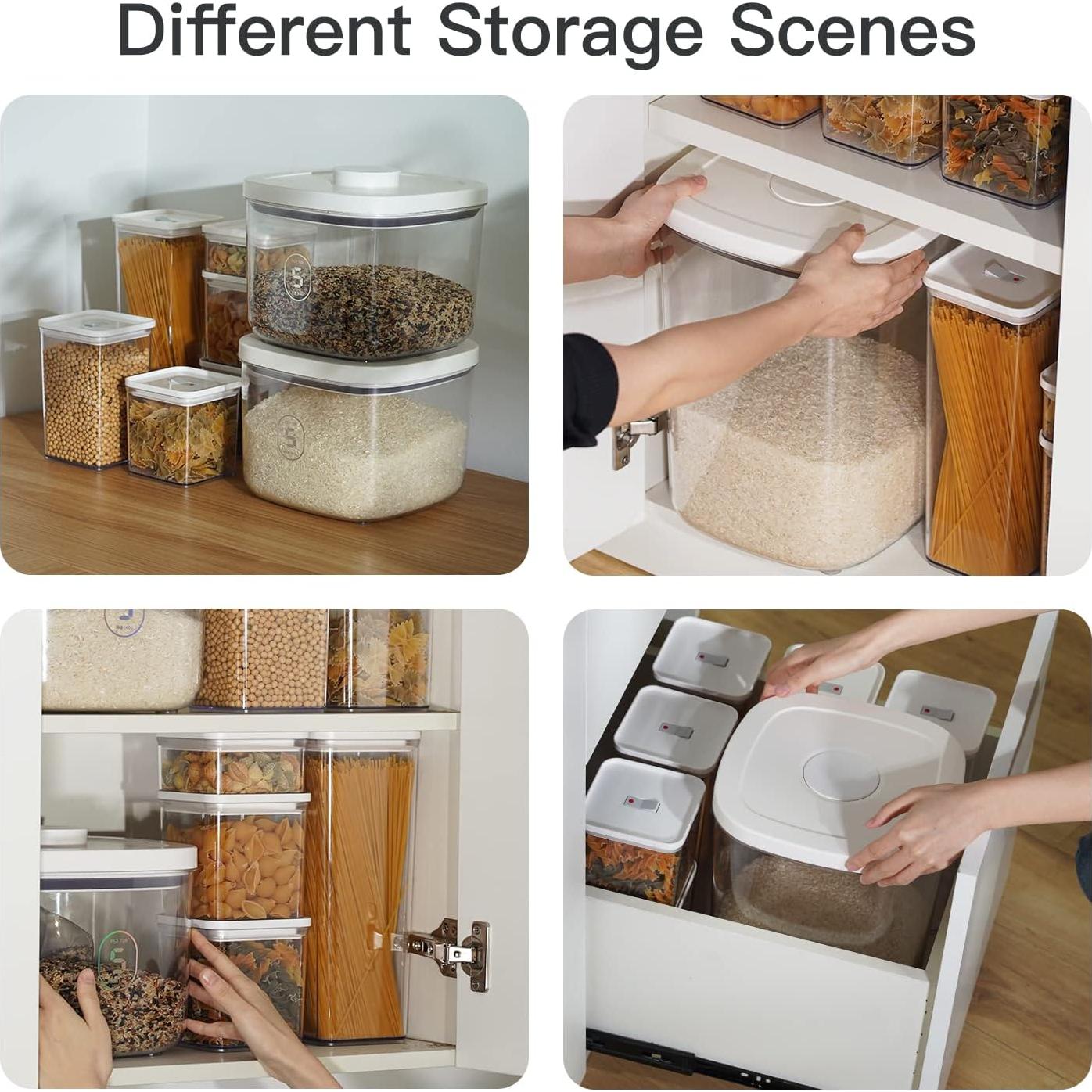 Dispensador de arroz LivLab 10.5 L hermético con taza medidora