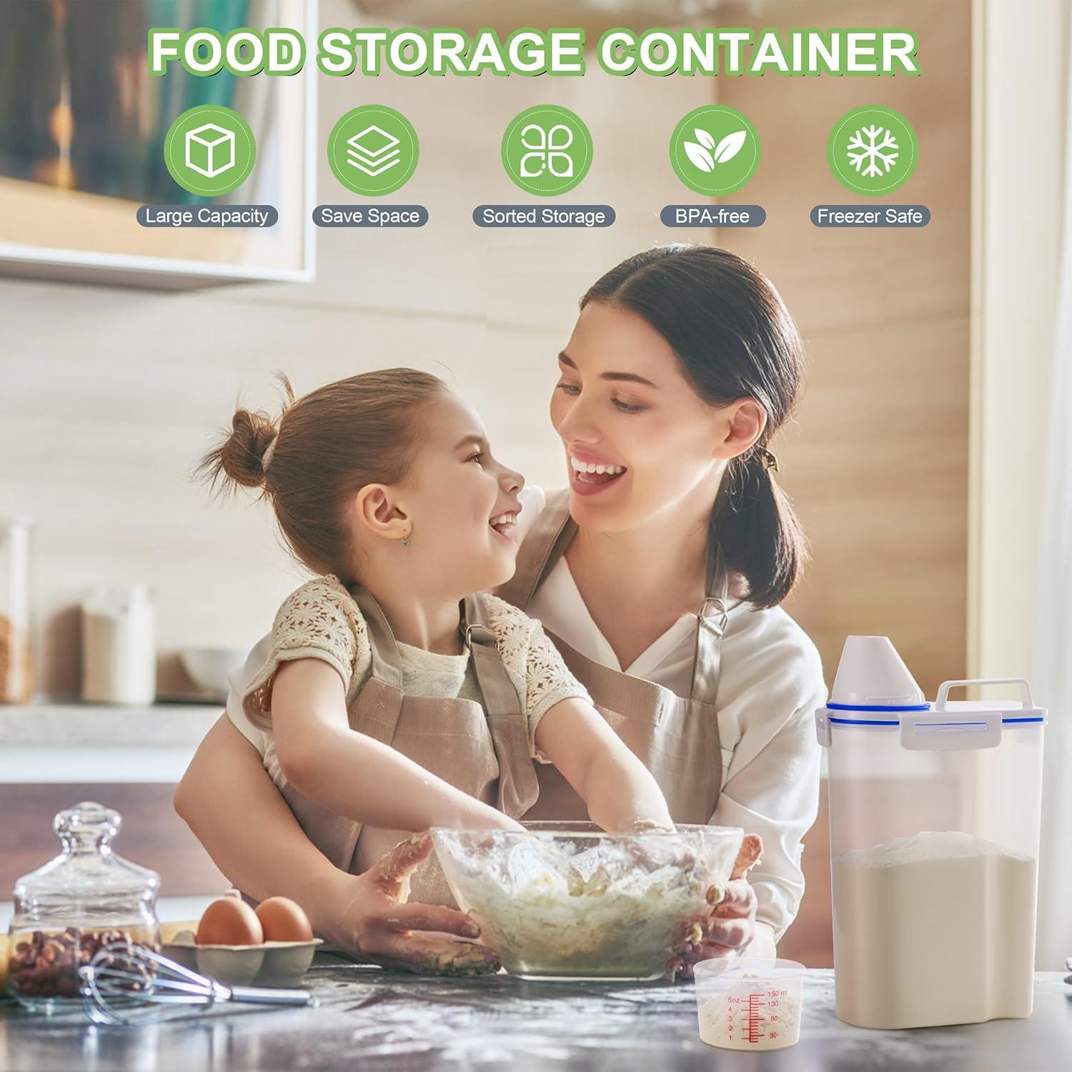 Juego de 2 Contenedores de Almacenamiento HNNJCK 3L Azul