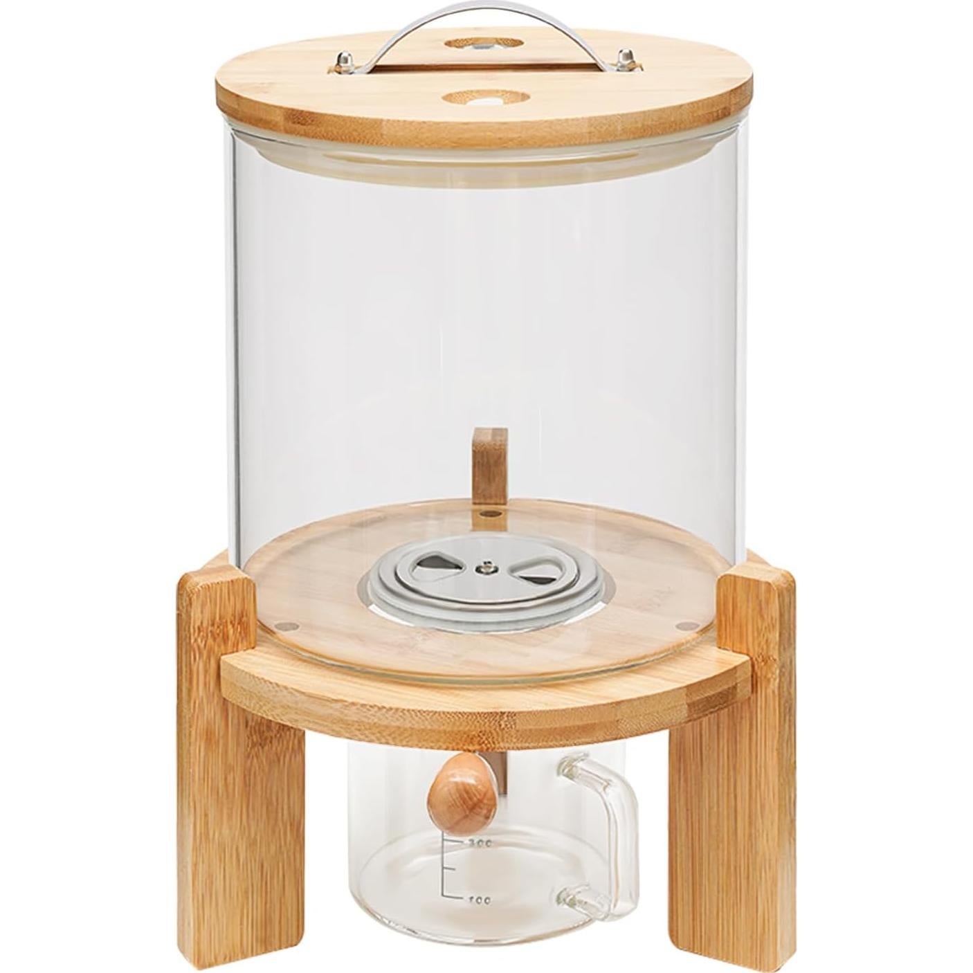 Dispensador de arroz 5L Fonova con soporte de madera
