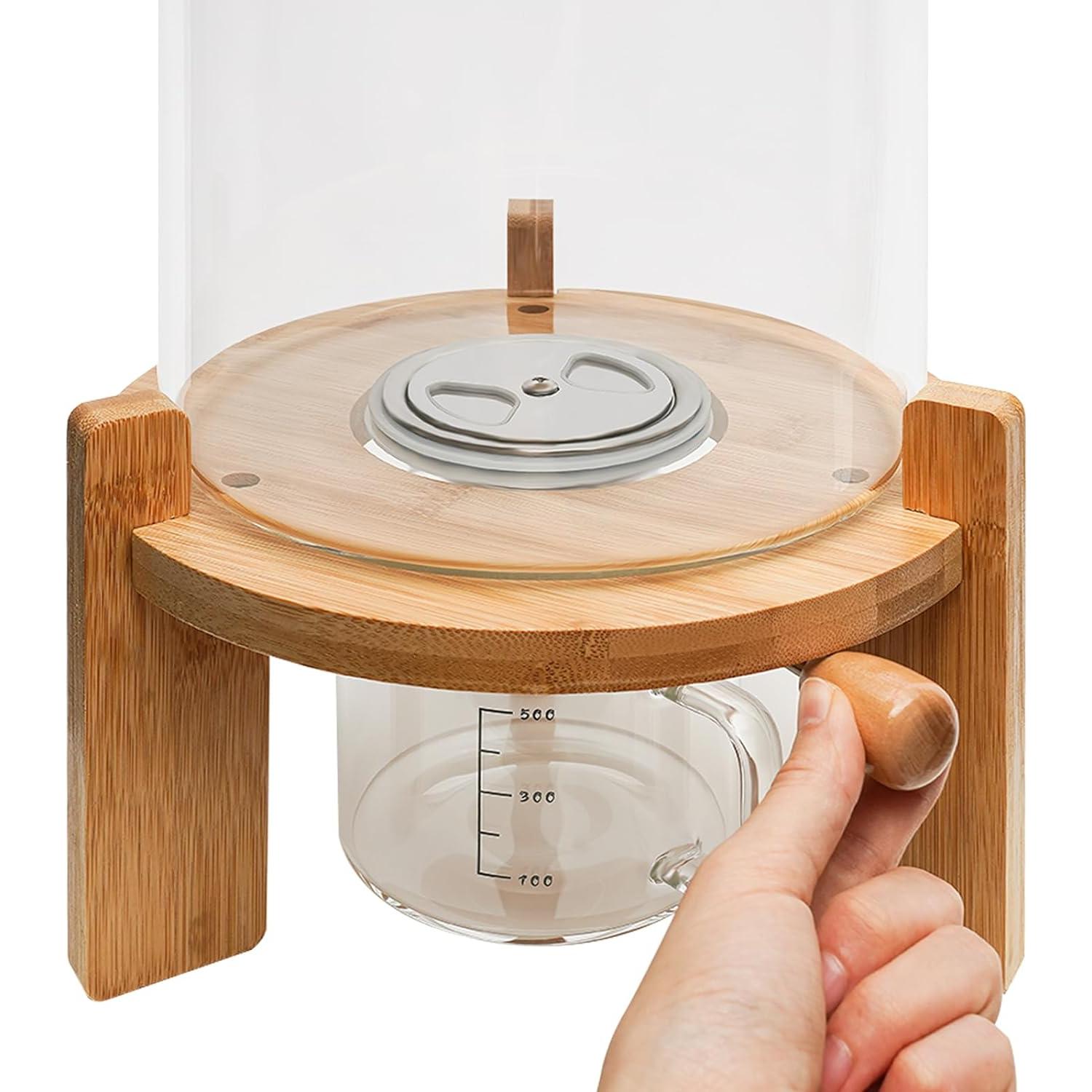 Dispensador de arroz 5L Fonova con soporte de madera