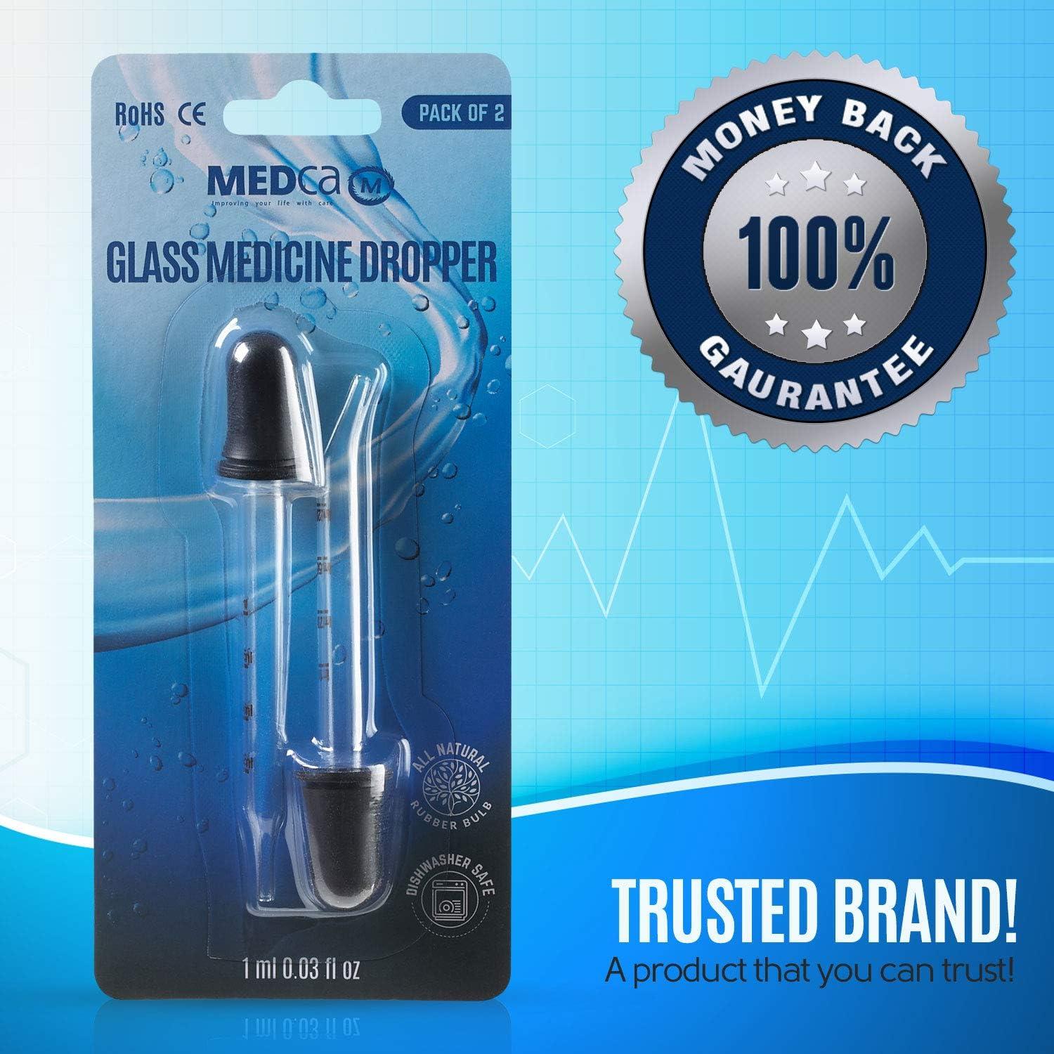 Gotero de vidrio MEDca - Paquete de 2 - 1 mL