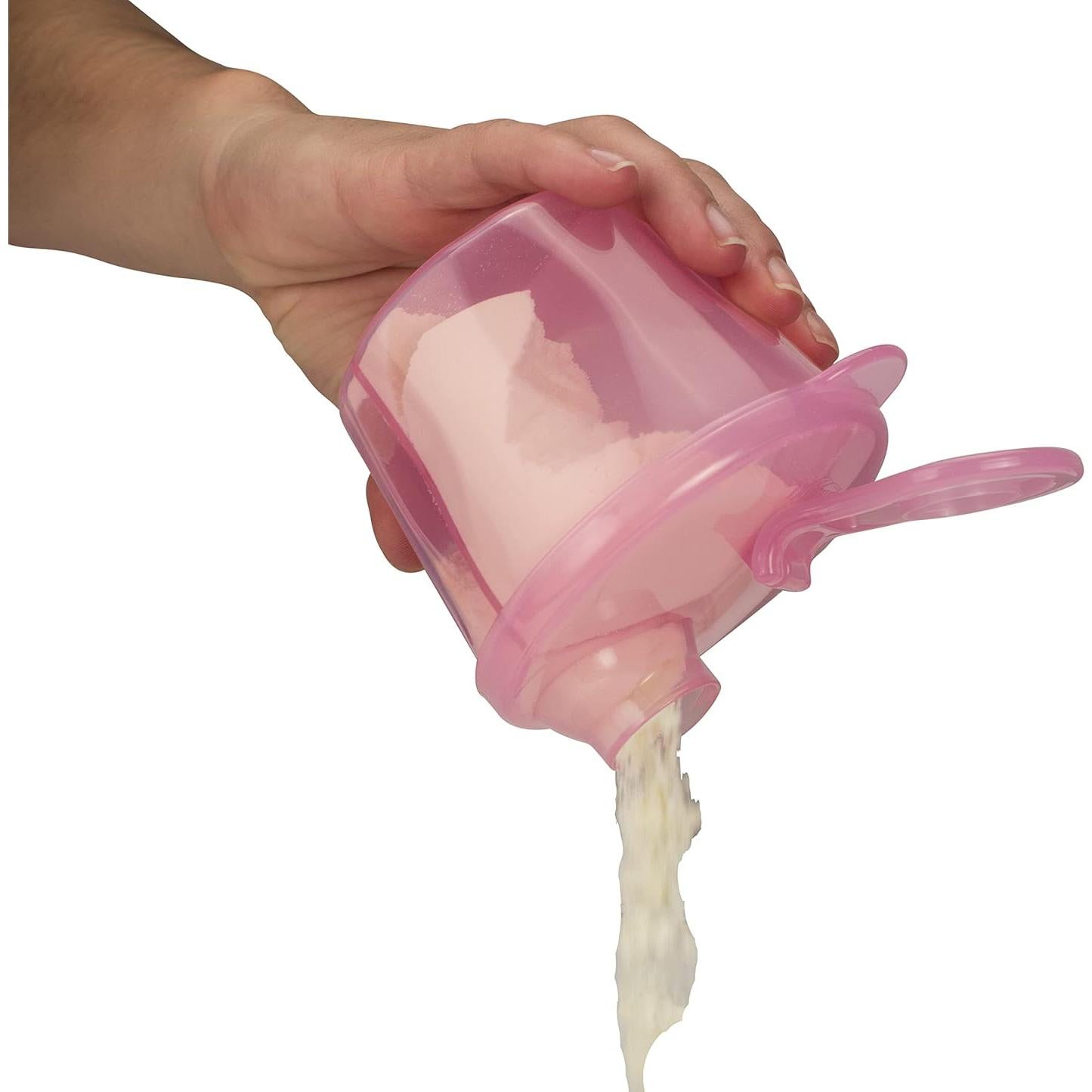 Dispensador de Fórmula para Bebés Dr. Brown Rosa 3 Compartimentos