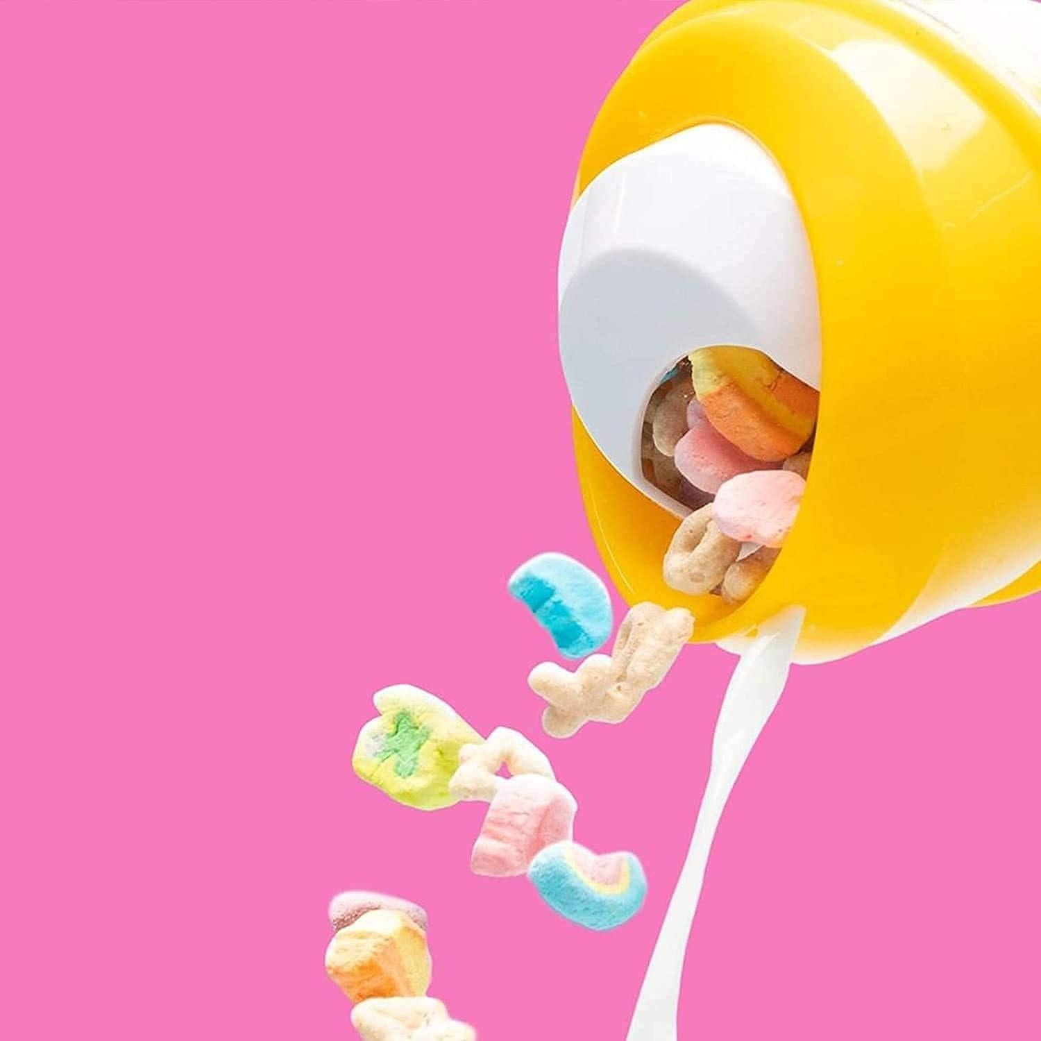 CrunchCup XL Amarillo - Taza portátil para cereales 10 cm