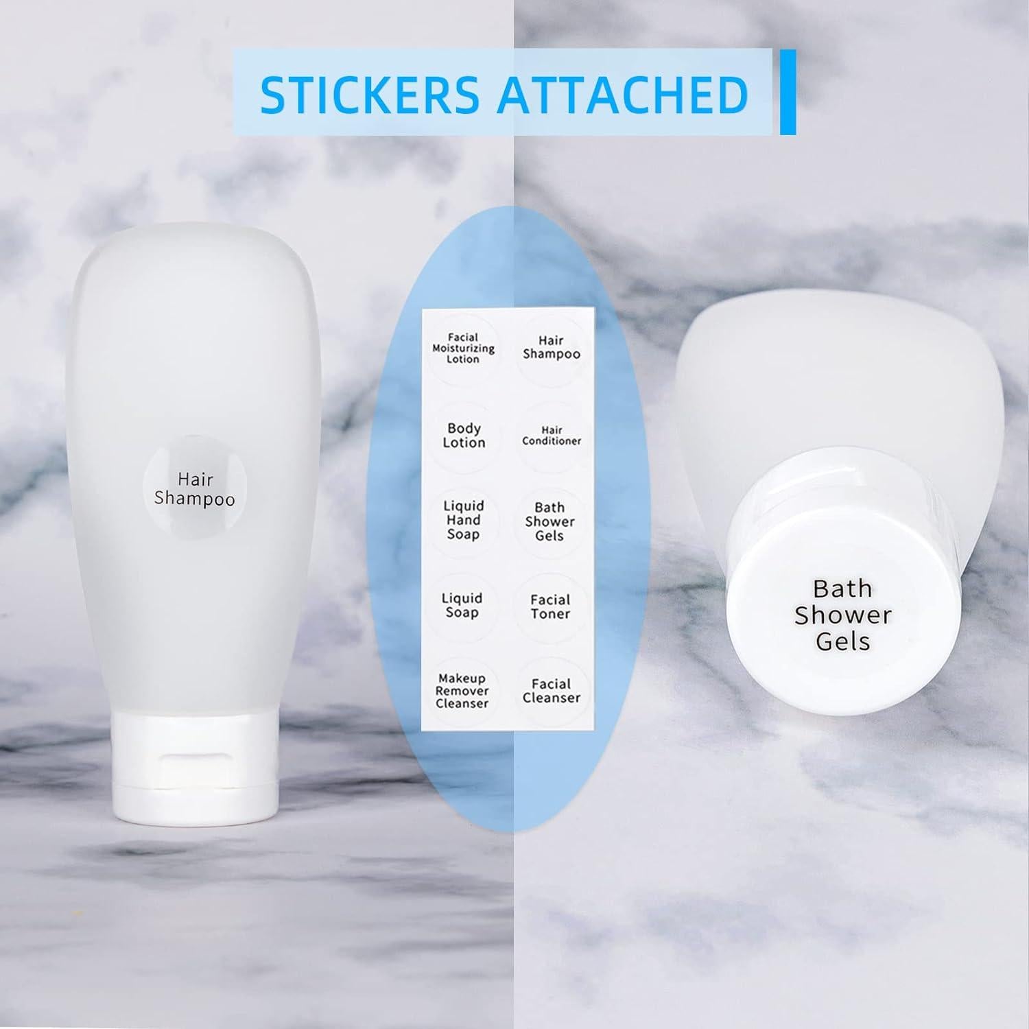 Juego de Botellas de Viaje Cratisan 4 Piezas 60ml Aprobadas TSA