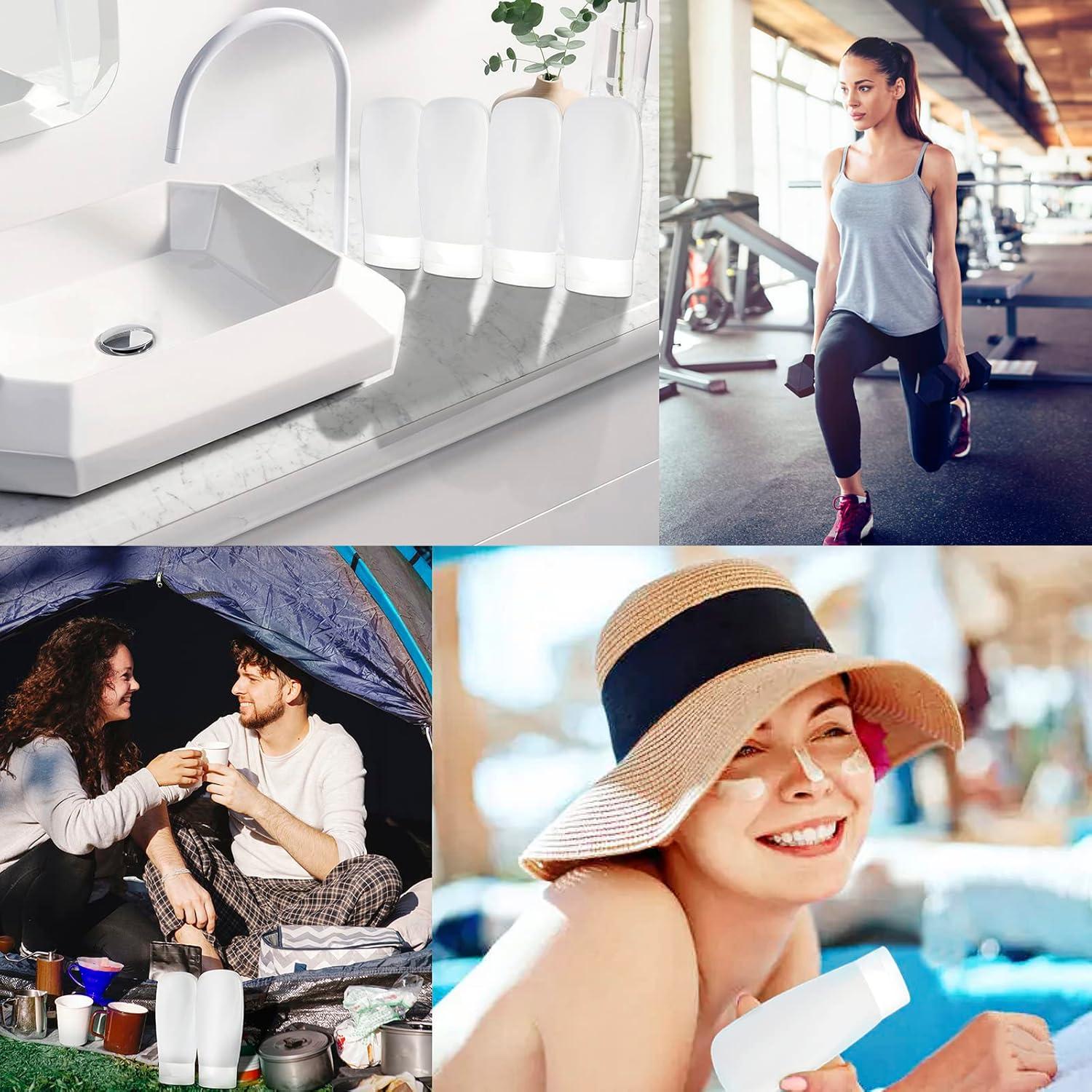 Juego de Botellas de Viaje Cratisan 4 Piezas 60ml Aprobadas TSA