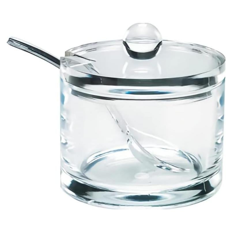Tazón de Azúcar Acrílico J&M DESIGN 226 g con Tapa y Cuchara