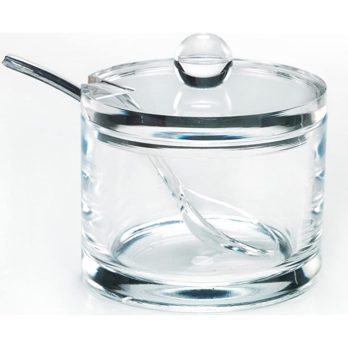 Tazón de Azúcar Acrílico J&M DESIGN 226 g con Tapa y Cuchara