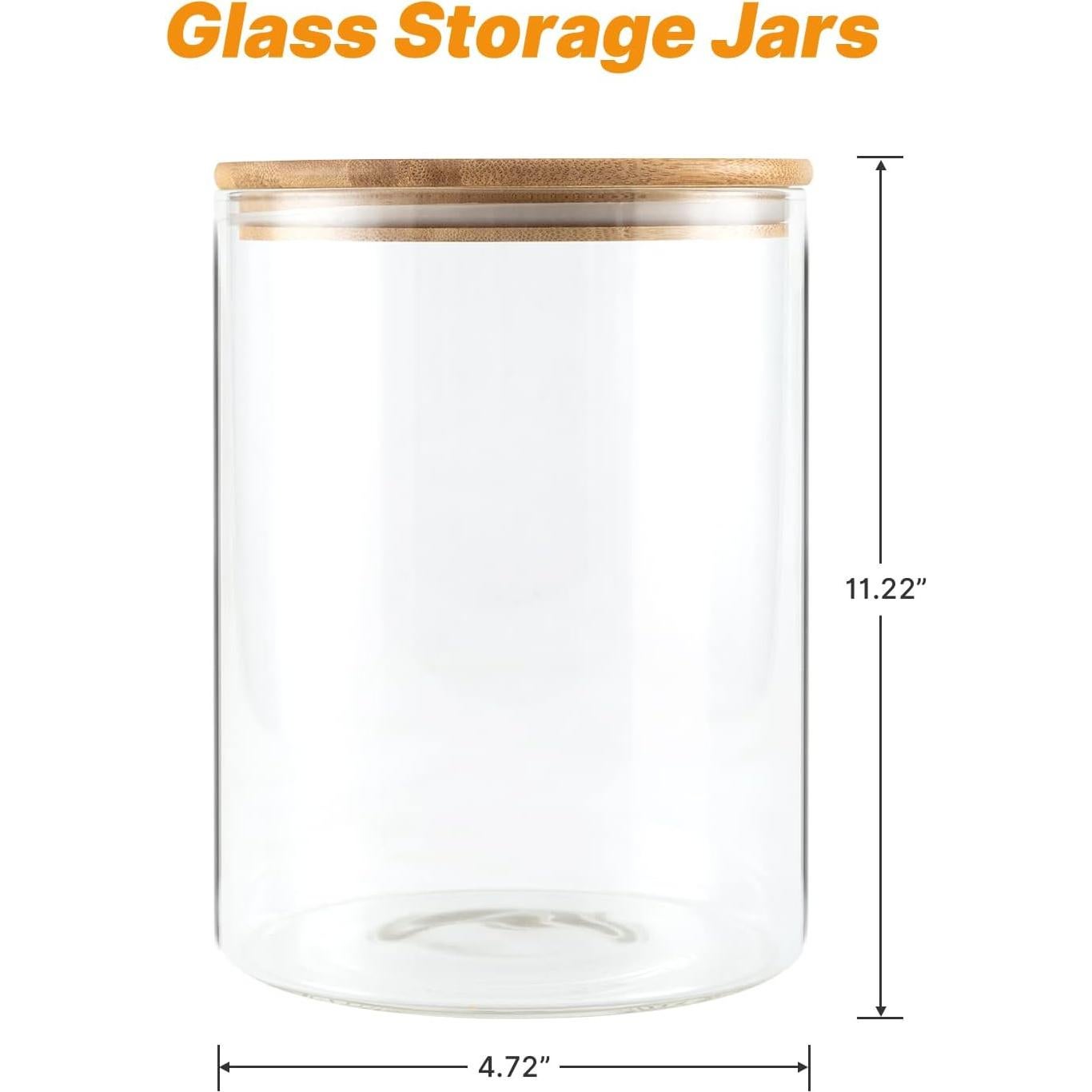 Tarros de Almacenamiento de Vidrio YUNCANG 2 Pack 3200ml