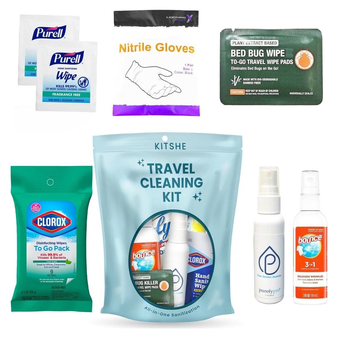 Kit de Limpieza de Viaje KITSHE - 6 Piezas Compacto