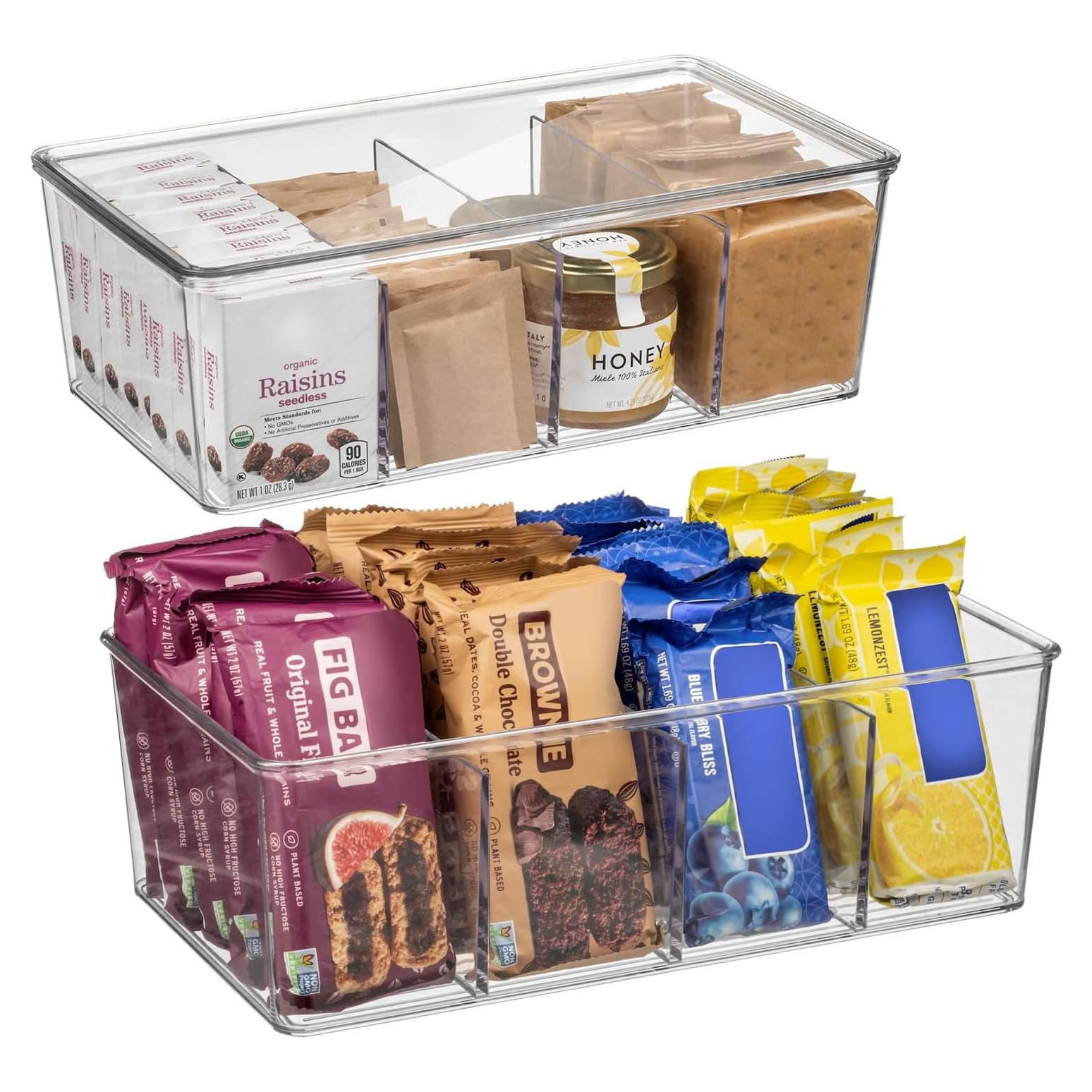 Contenedores de Plástico ClearSpace 2 Paquete con Divisores