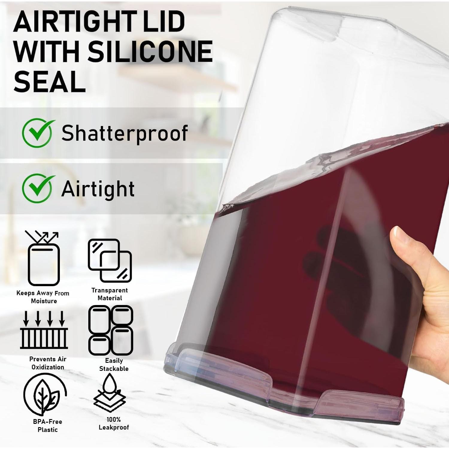 Contenedores de Almacenamiento Herméticos 8.5L White Feather - 2 Pcs