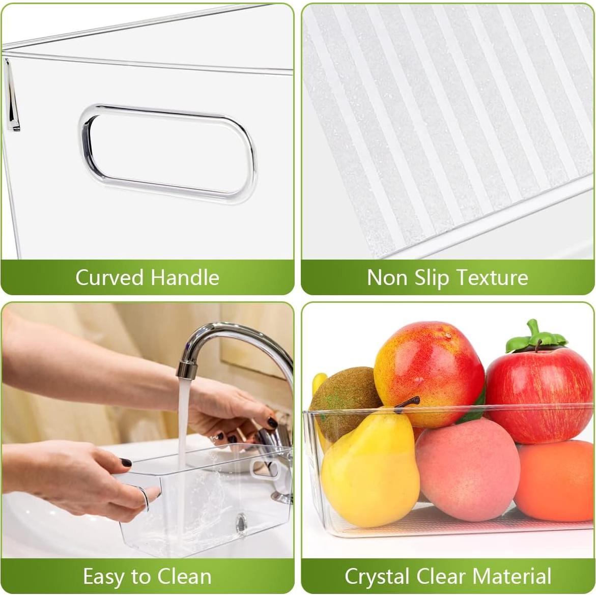 Juego de 10 Organizadores de Alimentos YKIOKE - Plástico Transparente