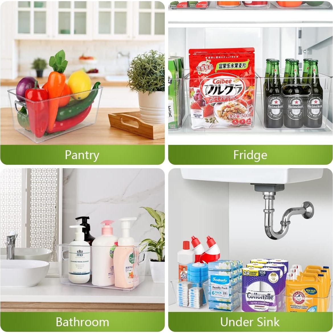 Juego de 10 Organizadores de Alimentos YKIOKE - Plástico Transparente