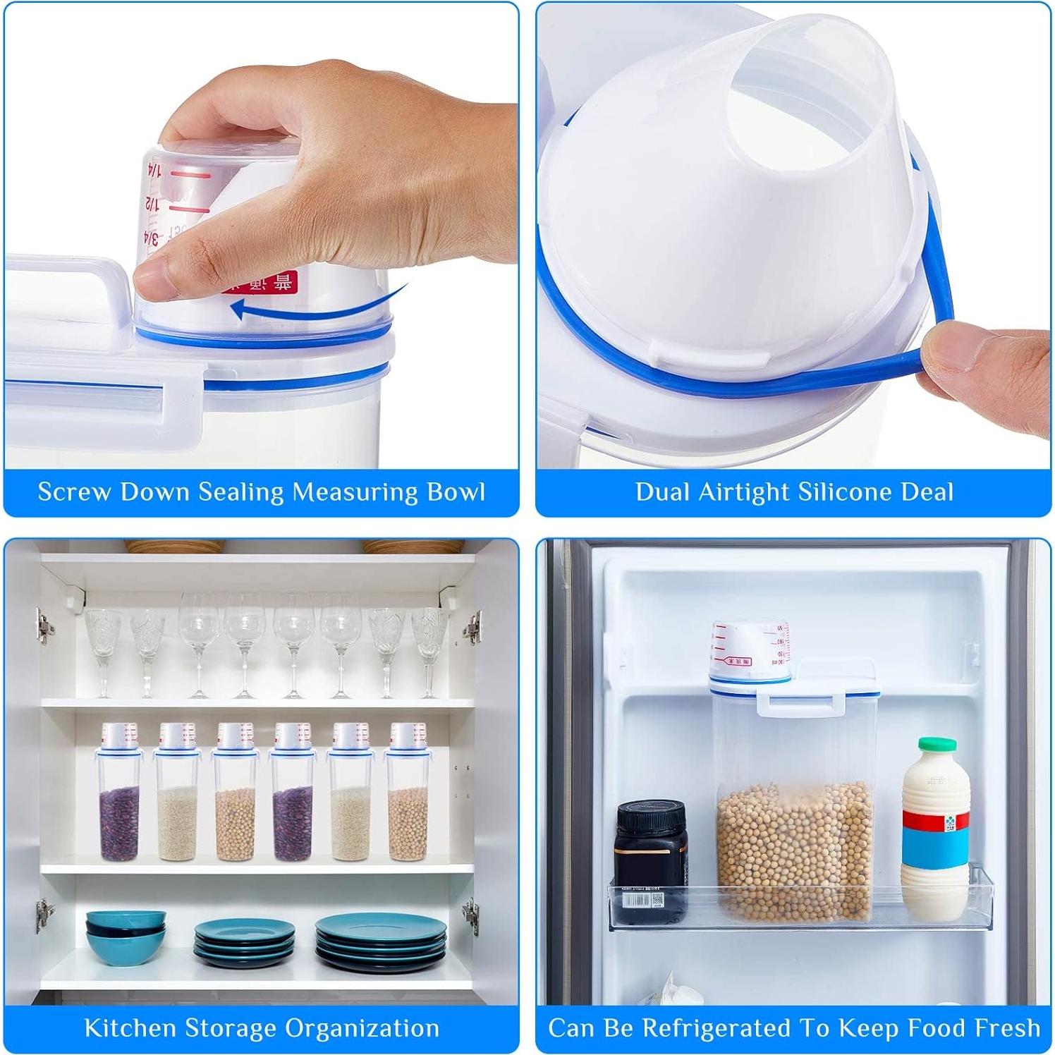 6 Contenedores de Almacenamiento Herméticos Suclain 2.5L