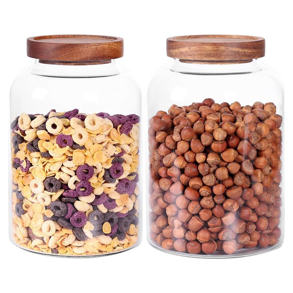 Tarros de Almacenamiento de Vidrio Leaves and Trees 2 Piezas